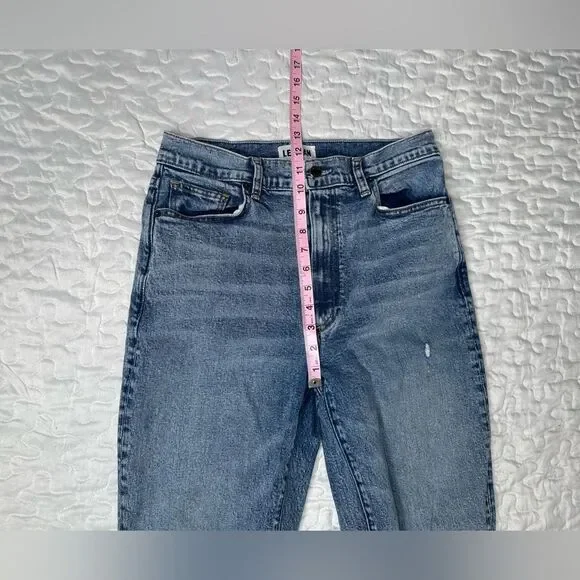 Le Jean by Charlie Gay Mia Relaxed Straight Jeans Distressed High-Rise Denim 28 - Picture 8 of 11